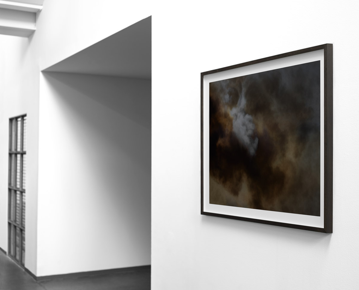 Large framed fine art photography limited edition print from the wildfire series on the wall at Kenneth Rimm gallery 